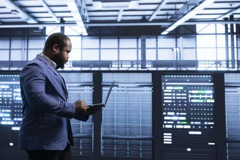 Server hub professional troubleshooting bugs Stock Photos