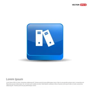 Server icon - 3d Blue Button Stock Illustration