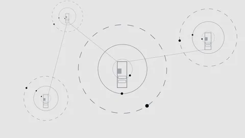 Server icon, animation and cloud computing for connection, global network or 動画素材 284222901