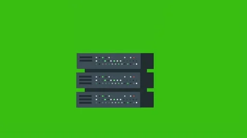 Server icon animation on green screen. Stock-Footage 232393228