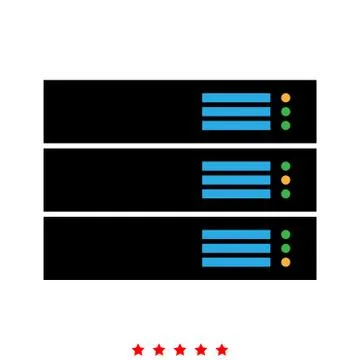 Server icon .  Flat style Stock Illustration