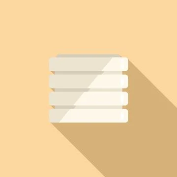 Server icon flat vector. Control data 스톡 일러스트