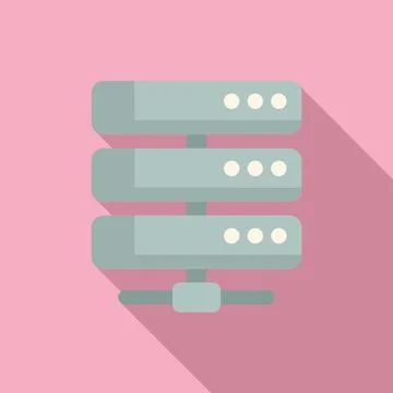 Server icon flat vector. Desktop panel Stockillustratie