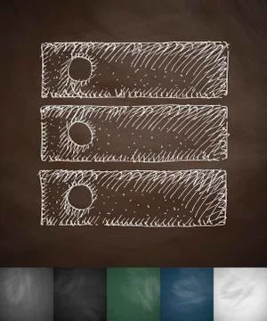 Server icon. Hand drawn vector illustration Stock Illustration