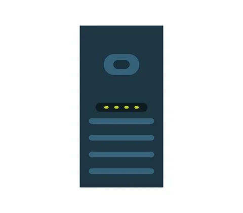 Server icon illustrated in vector on white background Illustrazione stock