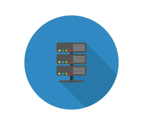 Server icon illustrated in vector on white background Stock Illustration