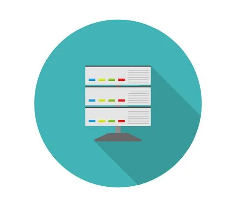 Server icon illustrated in vector on white background Stock Illustration