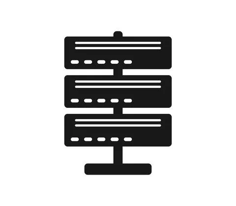 Server icon illustrated in vector on white background Illustrazione stock