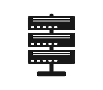 Server icon illustrated in vector on white background Illustrazione stock