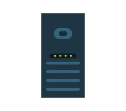 Server icon illustrated in vector on white background Illustrazione stock