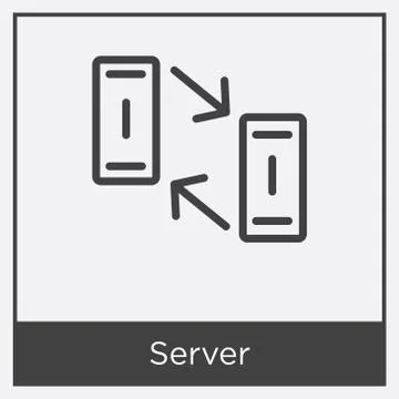Server icon isolated on white background Free Stock Illustration