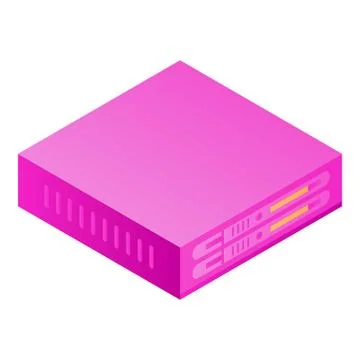Server icon, isometric style Illustrazione stock