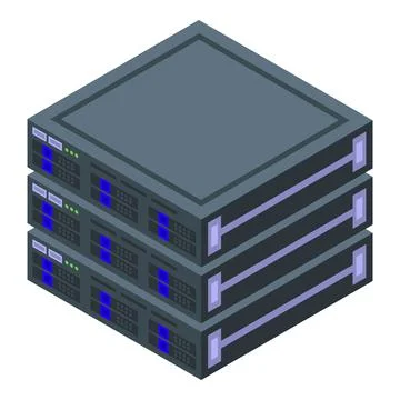 Server icon isometric vector. Data cloud イラスト素材