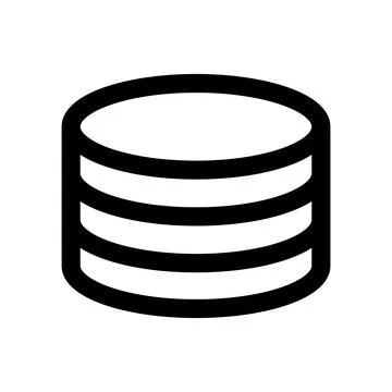 Server icon line isolated on white background. Black flat thin icon on mode.. 스톡 일러스트