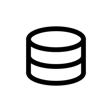 Server icon line isolated on white background. Black flat thin icon on mode.. Stock Illustration