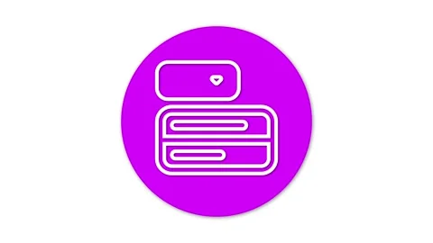 Server icon on magenta background Stock Footage 276675557