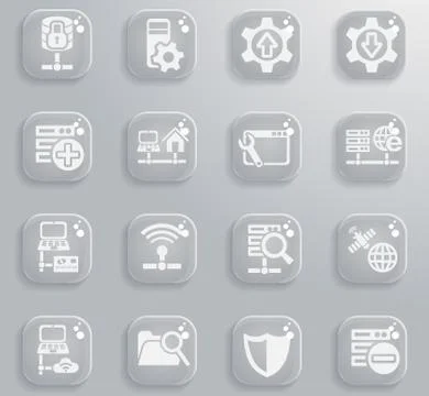 Server icon set Stock Illustration