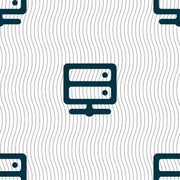 Server icon sign. Seamless pattern with geometric texture. Vector 스톡 일러스트