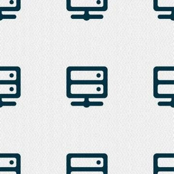 Server icon sign. Seamless pattern with geometric texture. 스톡 일러스트