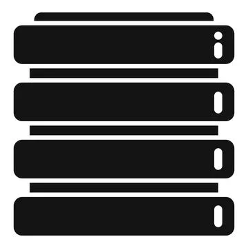 Server icon simple vector. Control data Stock Illustration