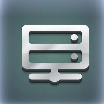 Server icon symbol. 3D style. Trendy, modern design with space for your text . R イラスト素材