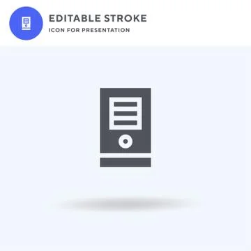 Server icon vector, filled flat sign, solid pictogram isolated on white, logo 스톡 일러스트