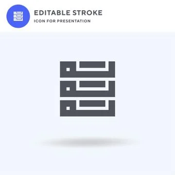 Server icon vector, filled flat sign, solid pictogram isolated on white, logo 스톡 일러스트