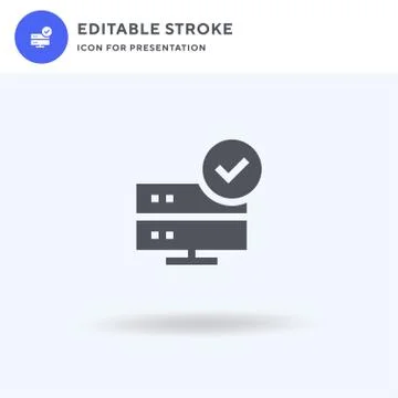 Server icon vector, filled flat sign, solid pictogram isolated on white, logo Stock Illustration