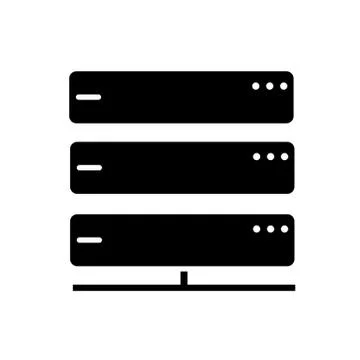 Server icon on white background. server symbol. web hosting sign. Stock Illustration