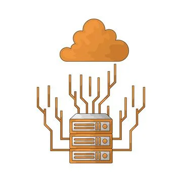 Server illustration Illustrazione stock