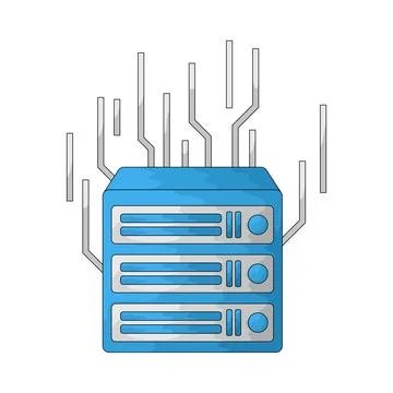 Server illustration Stock Illustration