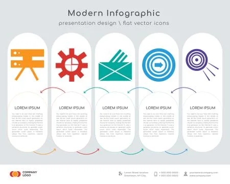 Server infographics design Stock Illustration