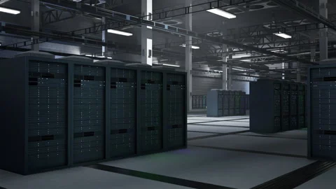Server infrastructure delivering high performance computing resources Stock Footage 308376910