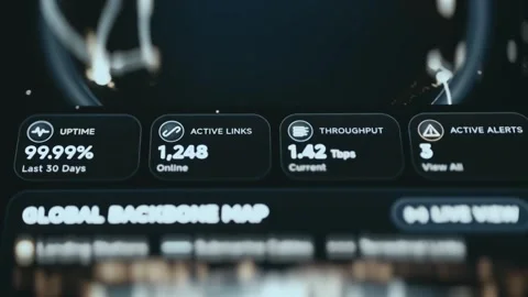 Server Infrastructure Load Balancing Interface Stock Footage 340140839