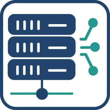 Server infrastructure network technology management icon Stock Illustration