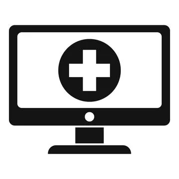 Server it admin help icon, simple style 스톡 일러스트