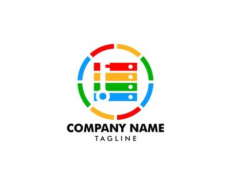 Server Key Icon Logo Design Element Stock Illustration