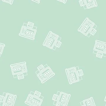 Server laptop password entry line seamless pattern Stock Illustration