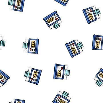 Server laptop password entry vector seamless pattern Illustrazione stock