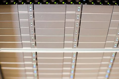 Server. Large data warehouse. Cloud disk. Stock Photos