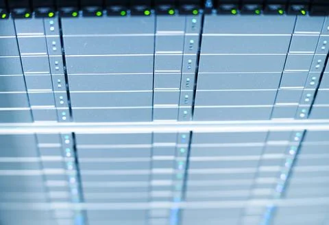 Server. Large data warehouse. Cloud disk. Foto stock