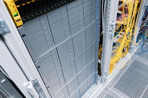 Server. Large data warehouse. Cloud disk. Foto stock