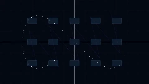 Server Lattice Grid Infrastructure and Telemetry Node Connectivity Video stock 337394702