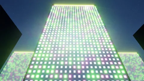 Server led lights datacenter innovation technology Stock-Footage 293434955