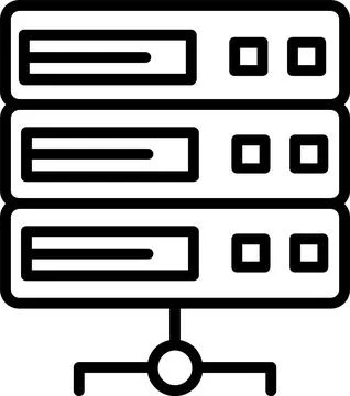 Server Line Icon Design Stock Illustration