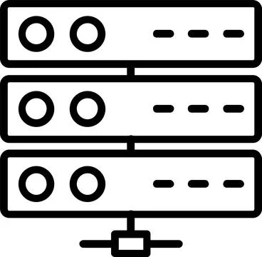 Server Line Icon Design Stock Illustration
