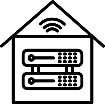 Server Line Icon Design Stock Illustration