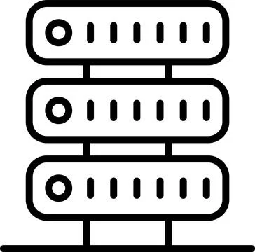Server Line Icon Design Stock Illustration