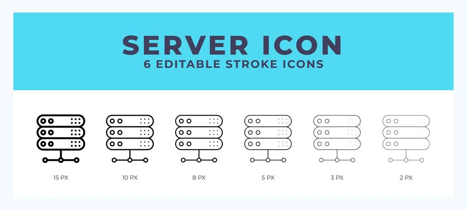 Server line icon. High quality icon symbol for web design. App Stock Illustration