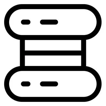 Server line icon vector illustration isolated on white background 스톡 일러스트